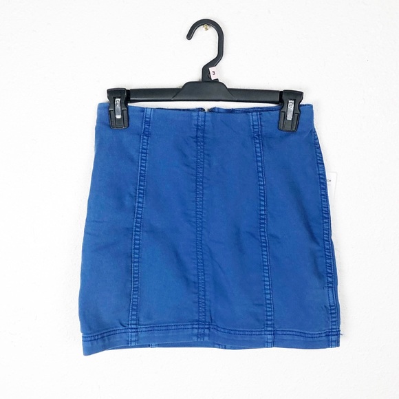 Free People • Modern Femme Mini Skirt Lapis Lazuli - Picture 2 of 3
